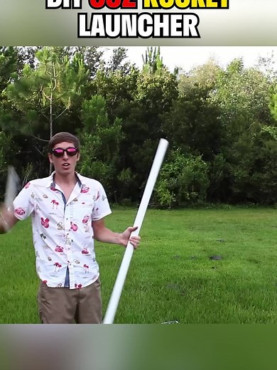 CO2 Cartridge powered Rocket Launcher! 🤯 | The Backyard Scientist