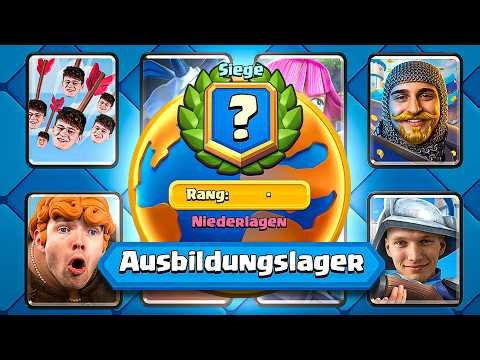 😱🤯4 PROS mit ARENA 1 DECK... (wer kommt am höchsten?) | Clash Royale Deutsch