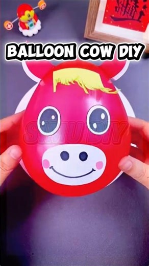 Balloon Cow DIY! 🎈#shorts