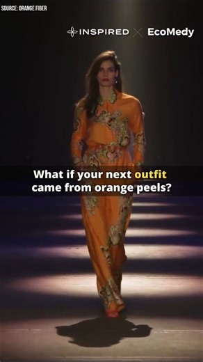 EcoMedy on Instagram: "What if your next outfit came from orange peels? 🍊 . In Sicily, a startup called Orange Fiber is transforming leftover orange byproducts into soft, silky fabric, turning food waste into fashion. . Each year, Italy produces over 700,000 tons of citrus leftovers after juice production. By reusing this waste, Orange Fiber is cutting pollution, reducing textile waste, and proving that sustainability and style can truly go hand in hand. . From juice to dress — this is what cir