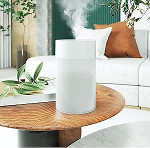 Mini Humidifier, USB Power Supply, Suitable for Study Room, Bedroom, Baby Room, Office, Car, With 7 Color LED, Air Humidifier, Can Be Used for Facial Moisturizing (White)
