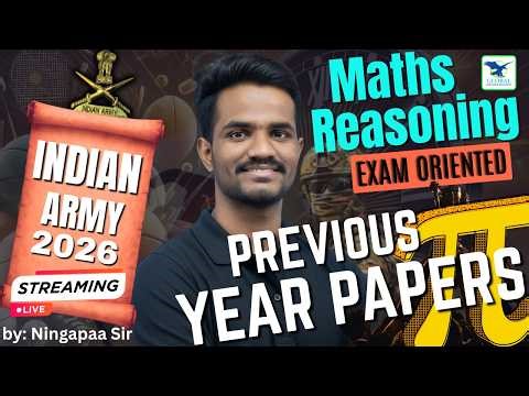Agniveer Army 2026 | Maths & Reasoning PYQS | Class in Kannada | By Ningappa Sir