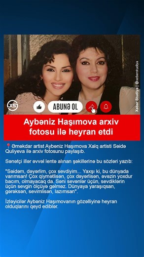 Aybəniz Haşımova arxiv fotosu ilə heyran etdi