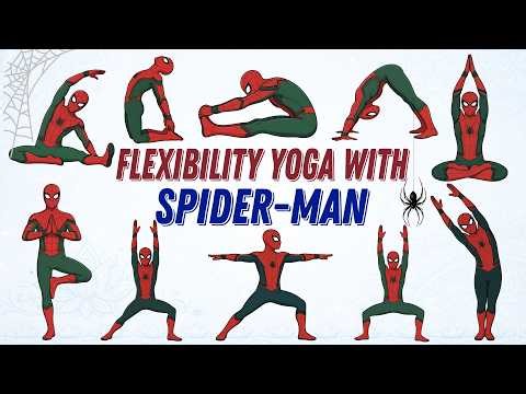 Flexibility Yoga with SPIDER-MAN 🕷️ | Kids Superhero Stretching Workout | Morning Yoga for Beginners