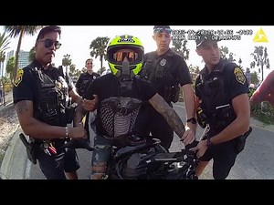 Entitled Biker Attacks Gas Station Employee and Tries to Flee