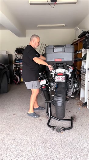 Take your motorcycle space back. Stress gone. Dynamoto, guaranteed 10 years. #bmwmotorad #dynamoto #10 | Dynamoto