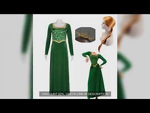 Princess Fiona Cosplay Costume Anime Shrek Wife Green Fiona Cos Dress Wigs Outfit ForLadies Women Lo