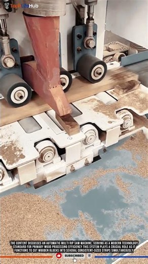 Innovation Multi Rip Saw: Automatic Wood Stripping, High Precision, Timber Industry Tech #tech
