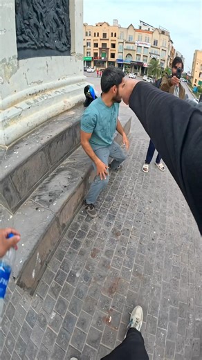 POV being chased by angry man