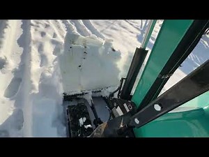 QH12R Mini Excavator Snow Plow Test | Surprising Power!