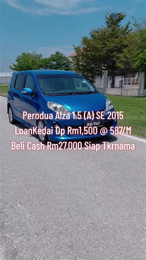 ✅️Loan Kedai 100% Gerenti Lulus✅️ =========================== Muka Rm1,500 Siap semua On The Road Bulanan : Rm587 x 7Tahun =========================== 💰Beli Tunai : Rm27,000 Cash Siap Tukarnama💰 =========================== 🟢Perodua Alza 1.5 Auto SE 2014🟢 =========================== ✔️Kondisi Terbaik Cantik Tinggal Pakai Saja ✔️Cat Baru Biru Metallic 2K Oven ✔️Aircond Sejuk Gigil Beku ✔️Luar Dalam Bersih Kemas ✔️Lampu Bebas Demam Sakit Kuning ✔️Betul2 Puashati Terbaik Tak Perlu Repair ✔️Fully