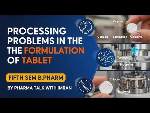 Processing Problems in Tablets | Capping, Lamination, Picking & Sticking | B.Pharm