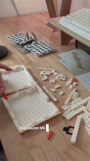 I built a whole keyboard from building blocks!!! #keyboard #mechanicalkeyboard #setup #gifted