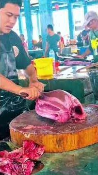 Tuna Butchering Skills 🔪 #TunaCutting #FreshFish #Seafood