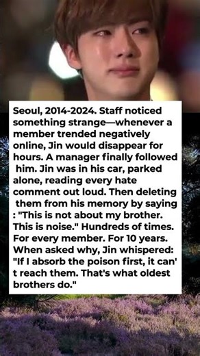 What BTS Jin Secretly Does Every Time a Member Gets Hate Comments Has Been Hidden for 10 Years