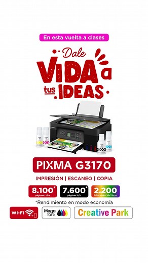 En esta vuelta a clases dale vida a tus ideas con las impresoras Pixma Serie G de Canon | Canon | Facebook