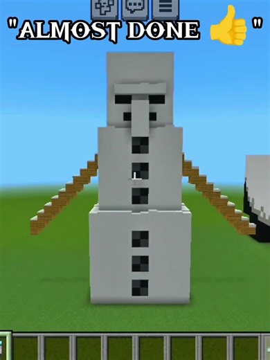 Minecraft game but I build a statue of a snow man 😄#minecraft #gaming #shorts #statueofsnowman
