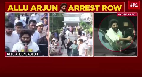 Video: Allu Arjun's family welcomes him home with tears and rituals