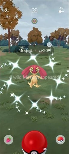 SHINY MESPRIT 😱✨ Finally Caught in Pokémon GO! #viral #pokemon #shinypokemon