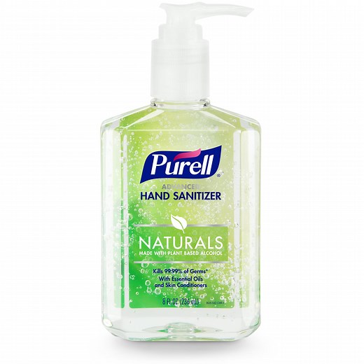 PURELL® Advanced Hand Sanitizer Naturals Gel with Plant Based Alcohol, Citrus Scent, 8 oz Pump Bottle (Adult) HSA/FSA Eligible - Walmart.com