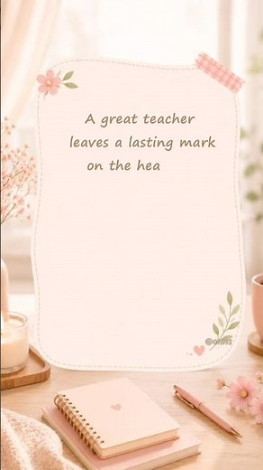 Thank you Note for Teachers | Happy Teachers Day | Notes for Teacher from Student