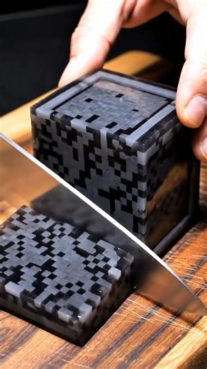 Slicing the HARDEST Block: Real Life Netherite Jelly 🛡️🔪 ASMR 4K #satisfying #asmr #relaxing