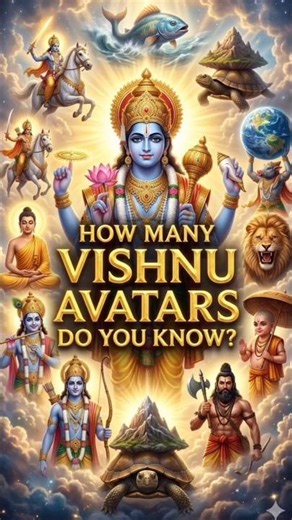 Dashavatara – The 10 Forms of Vishnu 🔱 #indianmythology #sanatandharma #history #vishnu #puranas