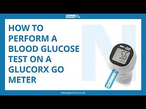 How to perform a blood glucose test on a GlucoRx GO meter
