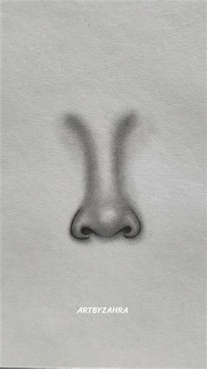 How to draw a nose 👃 nose drawing tutorial for beginners #artbyzahra #drawing #howtodraw