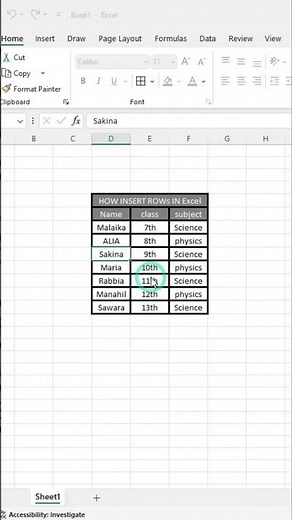 How to Insert Rows in Excel