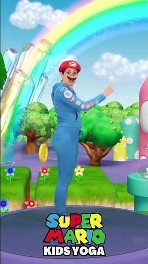 Try the Flying Squirrel Pose from Super Mario Yoga! #shorts #supermario