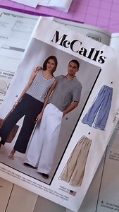 17K views · 3.1K reactions | This McCall #8588 unisex pants pattern is so good! I did the cropped version with wide hem in this linen striped fabric I have had in my stash for years! Learn to sew clothes that fit with @sewitacademy 殺 I have a bit of this fabric left so I may be able to squeeze out a vest. We will see! Happy Thursday Darlings! #sewing #pleatedpants #linen | Mimi G. Style | Facebook
