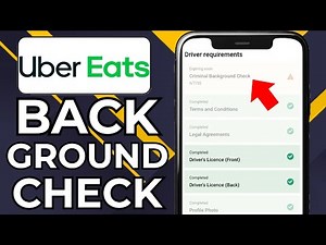 HOW TO DO BACKGROUND CHECK FOR UBER EATS (2026)