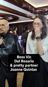 Dumalo sina Boss Vic Del Rosario at current partner Joanne Quintas sa Awit-Vibe Awards na ginanap sa Meralco Theater,Quezon City. | Gisio Ching See