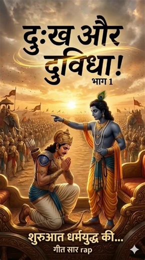 Shri Krishna ka Pehla Sandesh! Geeta Saar (Part 1) 🙏 (Spiritual) #trending #bhakti #viral #new #rap