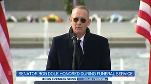 1.3K views · 53 reactions | HONORING BOB DOLE: Tributes poured in today from President Biden to actor Tom Hanks at the funeral for former Senator Bob Dole at his funeral in Washington, D.C. | CBS Evening News | Facebook