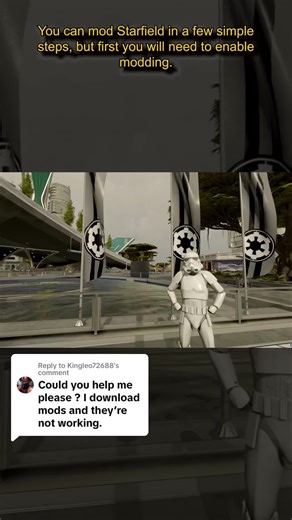Replying to @Kingleo72688 Heres how to mod starfield! Hope this helps! #starfield #starfieldgame #starfieldtiktok #gamingontiktok #howtomod #starfieldmods #starfieldmodding #mods #howto #fyp #gladiator #gladiat0rgaming #gladiat0r #mandalorian #starwarsmod