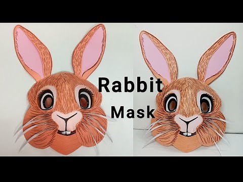 how to make rabbit mask | rabbit face mask for kids | animal mask | rabbit craft | school project