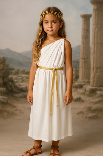 Kids Greek Goddess Toga Gold Halloween Costume Greek Mythology - Etsy