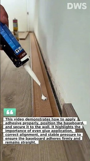Clean Baseboard Installation Using Adhesive – Simple and Professional Method