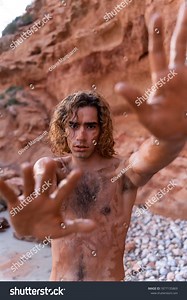 Young Man Covered Mud On Beach Stock Photo 1877135869 | Shutterstock