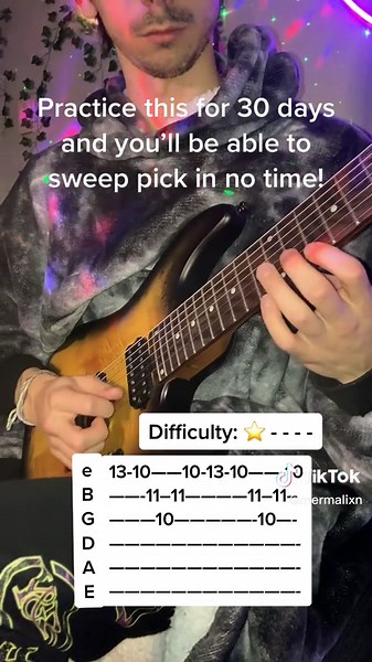 Sweep Picking Guitar Tutorial Challenge