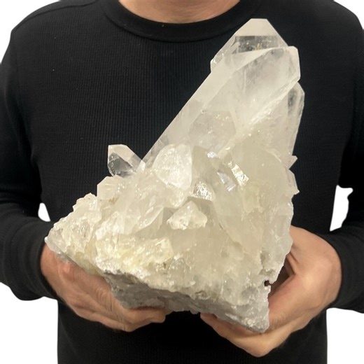 Huge Natural Quartz Cluster - Beautiful Clear Point Crystals 9.5” 10.75 Lbs - Etsy