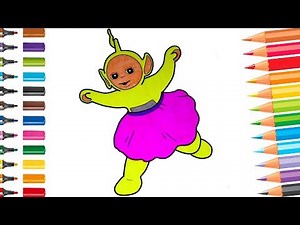Tinky Winky Colouring Teletubbies Coloring Pages for Kids