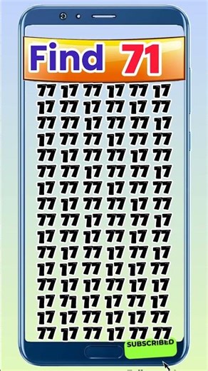 Find 71 Challenge 😵 Only Sharp Eyes Can Solve This!