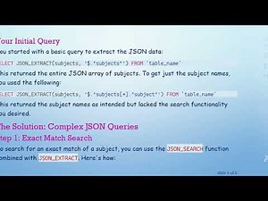 Mastering MySQL JSON Search Extraction