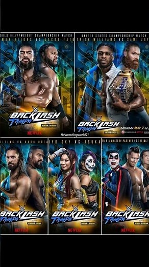 WWE Backlash 2026 Official Match Card 🔥 Full Matches Revealed Full Matches & #wwe #wwebacklash