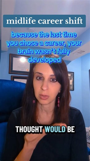 Most people decide their career path before their frontal lobe is fully developed. Don't be shocked if you feel differently about it decades later. When your values change due to wider life experiences, many people recognize that they need to shift their career in order to feel fulfilled over time. | Dr. Psych Mom | Facebook