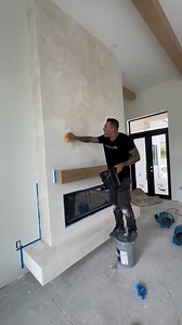 11K views · 141 reactions | Modern fireplace with matte Marmorino with lime wash, Exotic Elegance! | Exotic Wall Finishes and Design | Facebook