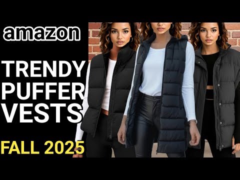 🔥10 BEST TRENDY PUFFER VESTS FOR FALL 2025 ON AMAZON model try on haul